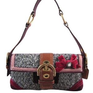 COACH Tweed/Suede Purse